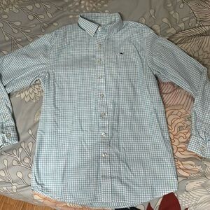 Vineyard Vines Blue and White Checkered Button Down Shirt
